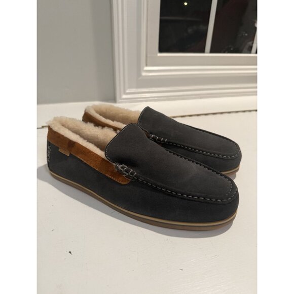 NEW Hari Mari Men Hacienda Pewter Gray Shearling Lined Slipper Size 12 $160 [jb] - Picture 10 of 14